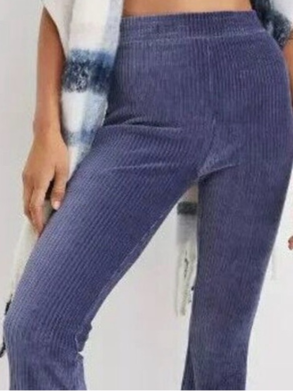 🌟HOST PICK!🌟 Aerie x AEO 🩵 Groove-On Rib Velour Flare High-Waisted Pant - Picture 2 of 4